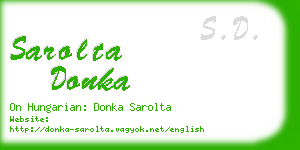 sarolta donka business card